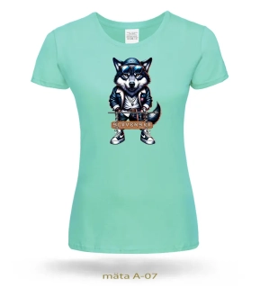 Trička dámske VLK ČAU KÁMO SLOVENSKO